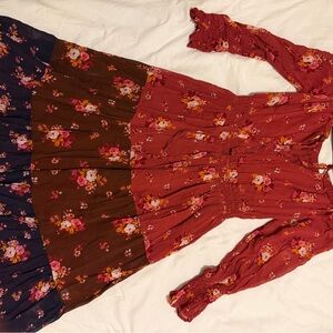 Anthropologie bohemian style maxi dress